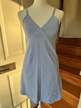 blue cotton mini dress Women's Love Is in the Air Aqua Blue Cotton Peasant Mini Dress | Size: L